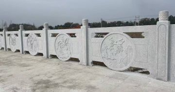 南昌芝麻白河道栏杆 石材栏杆