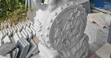 南昌芝麻白抱鼓石 庭院抱鼓石