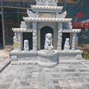 南昌芝麻白中国黑石材套墓 花岗岩墓碑