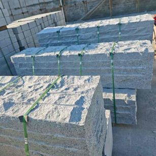 南昌芝麻白自然面整石 坐凳